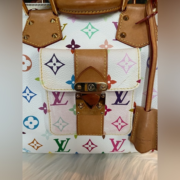 AUTHENTIC LOUIS VUITTON WHITE MULTICOLOR SPEEDY IN EXCELLENT CONDITION.. - Picture 7 of 10